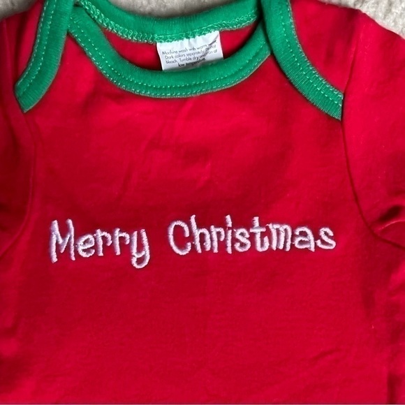Baby Christmas Onesie Merry Christmas 0-3 Months Unisex 100% Cotton - Picture 3 of 7